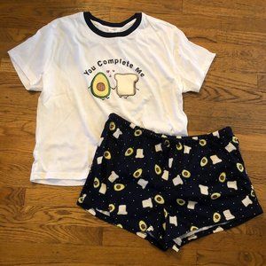 Avocado Pajama Short Set